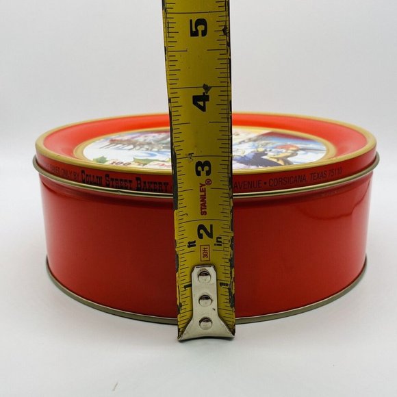 VTG 1896-1996 Embossed DeLuxe 7" Fruitcake Tin Collin Street Bakery Corsicana TX - Picture 10 of 10